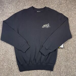 Jacks Surfboards Mens XS Black Crewneck Sweatshirt Surf Shop Graphic Fleece NEW